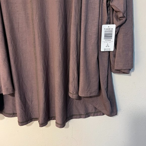 New Torrid Super Soft Hi Lo Open Cardigan 3/4 Sleeve size 2X - Picture 5 of 7